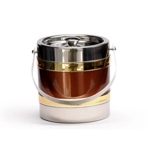 3qt Stainless Steel Ice Bucket with Copper